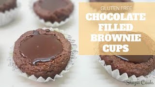 #GlutenFree Chocolate Brownie Cups / كعكات الشوكولاته بدون غلوتين