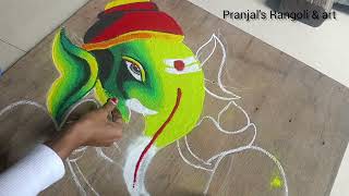 Ganesh Chaturthi Rangoli || Ganesha Rangoli Design || गणपती रंगोली || Diwali Rangoli