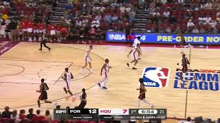 Scoot Henderson first buckets in Summer League debut vs Rockets