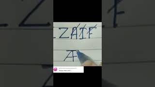 ZAIF NAME PROFILE LOGO CREAT 🔥 ✨ 💥 comment your name #viraltrendingshorts  #logodesign #shorts