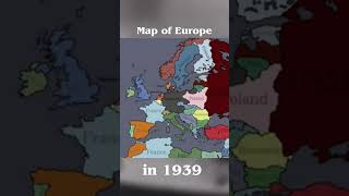 🌍Map of Europe in 1939🌍      #map #europe #nazigermany #history #ussr #uk #france