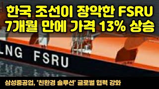 [CC한글자막]한국 조선이 장악한 ‘FSRU’ 7개월 만에 가격 13% 상승