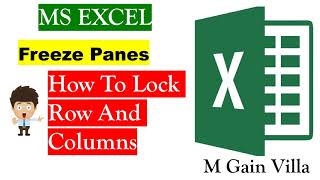 Freeze Panes - MS Excel