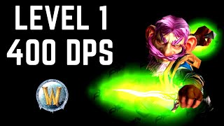 Most damage level 1 twink in WoW Classic - Rogue Wotlk