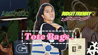 AESTHETIC TOTE & BEACH BAGS FOR TRAVELLING.#budget #totebag #viral #truefoxy #aesthetic #amazon