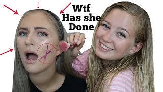 MY SISTER DOES MY MAKEUP! TRAGIC