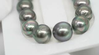 45pcs Green 8-10mm - CL/SB AAA/AA Quality Tahitian Pearl Necklace NL1548 OR3