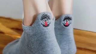 Embroidered Cartoon Women Socks