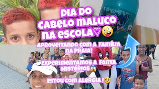 Família Reunida/dia do Cabelo Maluco +Experimentando a Fanta Mistérios+Crise alérgica #vlogtododia3