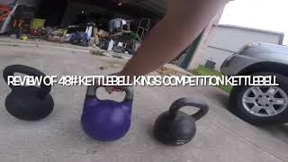 Competition Kettlebell Review from Kettlebell Kings this compares with conventional Kettlebell 48#