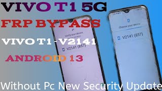 vivo T1 5G FRP BYPASS Android 13 WithOut PC | New Security Update Game Over | 2023 Final Solution