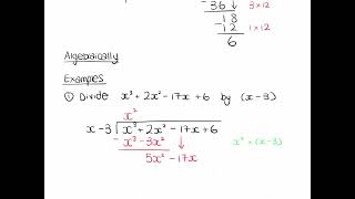 Algebraic Long Division