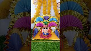 Ganesh chaturthi decor craft idea #ganeshchaturthi #shorts #decoration #short #ganpati #craft #diy