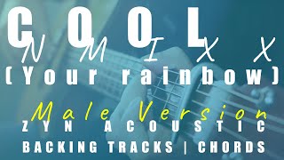 COOL (Your Rainbow) (Male Ver.) - NMIXX | Acoustic Karaoke | Chords