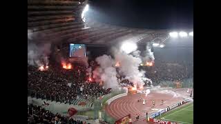 Roma - Valencia 2006/2007 champions league - ultras Roma - tifo curva sud in azione - amarcord