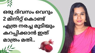 ഒരു ദിവസം വെറും 2 മിനിറ്റ് കൊണ്ട് എത്ര നരച്ച മുടിയും കറപ്പിക്കാൻ ഇത് മാത്രം മതി | Natural Hair Dye