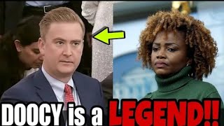 Peter Doocy FACT CHECKS KarineJean-Pierre over FALSE CLAIMS about ECO...🤣🤣🤣