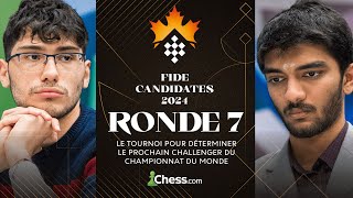 Candidats 2024 | Ronde 7 : Alireza Firouzja - Gukesh avec Blitzstream, Fab et Mazetovic !