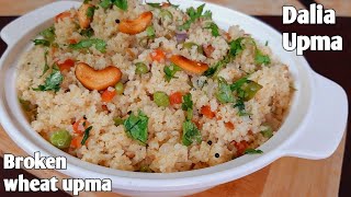 Dalia Upma Recipe | Dalia Breakfast Recipe |Broken wheat Upma Recipe | Flavours Touch