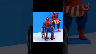 Spiderman and captain America in hospital making with clay 😍 #shorts #spiderman #viral