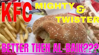 Introducing the Mighty KFC Burger and Twister - A Perfect Combination of Flavor and Crunch!