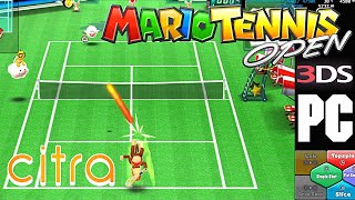 3DS Mario Tennis Open on PC CITRA (custom build) emulator HD gameplay