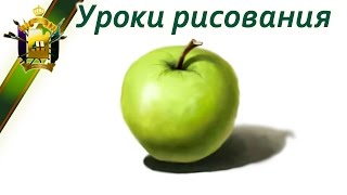 Как научиться рисовать яблоко. Урок рисования яблока. Apple.