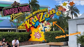 Woody Woodpecker Coaster & KidZone Closing at Universal Studios Florida - October 2022 Vlog