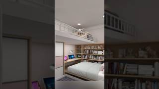 Small bedroom design ideas for a mini space 🔥❤️❤️ #viral #interiordesign #ytshorts #pinteriorstv