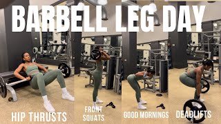 4 BARBELL EXERCISES FOR LEG DAY | GROW YOUR LEGS | BARBELL WORKOUT FOR WOMEN | STRENGTH