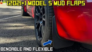 2021+ | Model S Mud Flaps Bendable & Flexible   Screwless Gen  2   Set of 4