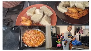 living in the uk 🇬🇧|prepare breakfast for my family of 5 ": how to prepare yam and egg sauce