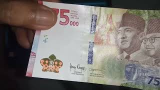 Uang Edisi Spesial | 75 Tahun Indonesia Merdeka | Special Edition | Indonesia Paper Money!