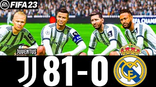 FIFA 23 - MESSI, RONALDO, MBAPPE, NEYMAR, ALL STARS - JUVENTUS 81-0 REAL MADRID |  UCL FINAL