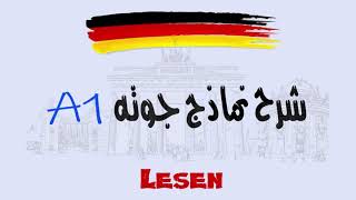 تدريب على حل نماذج جوته للمستوى A1 - قسم القراءة (lesen) - الجزء 1