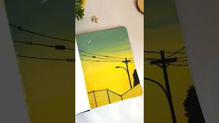 Easy sunset painting ideas for beginners | acrylic painting step by step process #art #painting