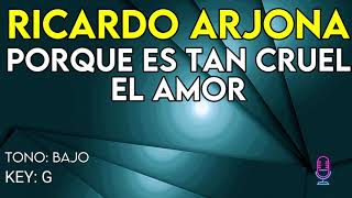 Ricardo Arjona - Porque Es Tan Cruel El Amor - Karaoke Instrumental - Bajo