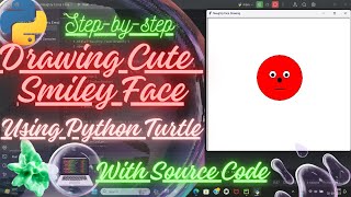 Python Turtle Tutorial: Drawing a Cute Face #python #turtle