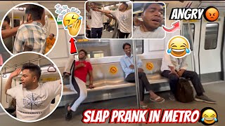 A slap prank in the metro went wrong 😨