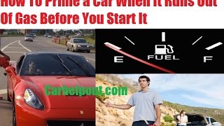 Mobile Mechanic Tips 29: How To Start a Car After Running Out of Gas