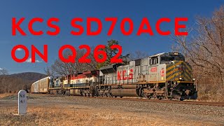 KCS SD70ACE ON Q262, KCS grey ghost in NY&NJ.... again