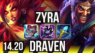 ZYRA & Lulu vs DRAVEN & Rell (ADC) | Dominating | NA Master | 14.20