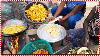 How to make crispy plantain chips 🍟 ll plantain recipe @MissTrudyy  @WODEMAYA @SweetAdjeley