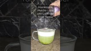 Sweet Lemon Meringue Matcha with Pink Lavender Taste Topper from Sipology! #matcha #latte