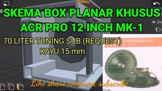 Skema Box Planar ACR Pro MK-1 12 inch 15mm Tuning Sub Request