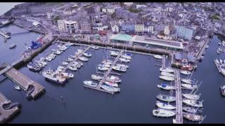 Sutton Harbour - Pirate Weekend, Plymouth.  From the air.