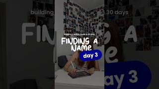 Building a Design Studio in 30 Days | DAY 3 | Naming ✨