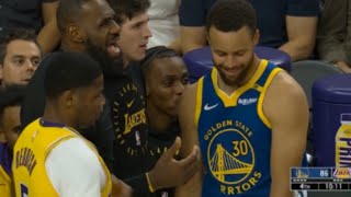 Lebron James mocking Stephen Curry against Bronny James 😂