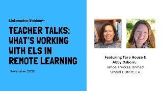 Teacher Talks ft. Abby and Tara: What's Working with English Learners