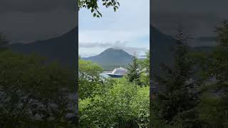 🛳️🌲Koningsdam slipping in to Ketchikan, Alaska. Filmed from North Access Stairs of Rainbird Trail